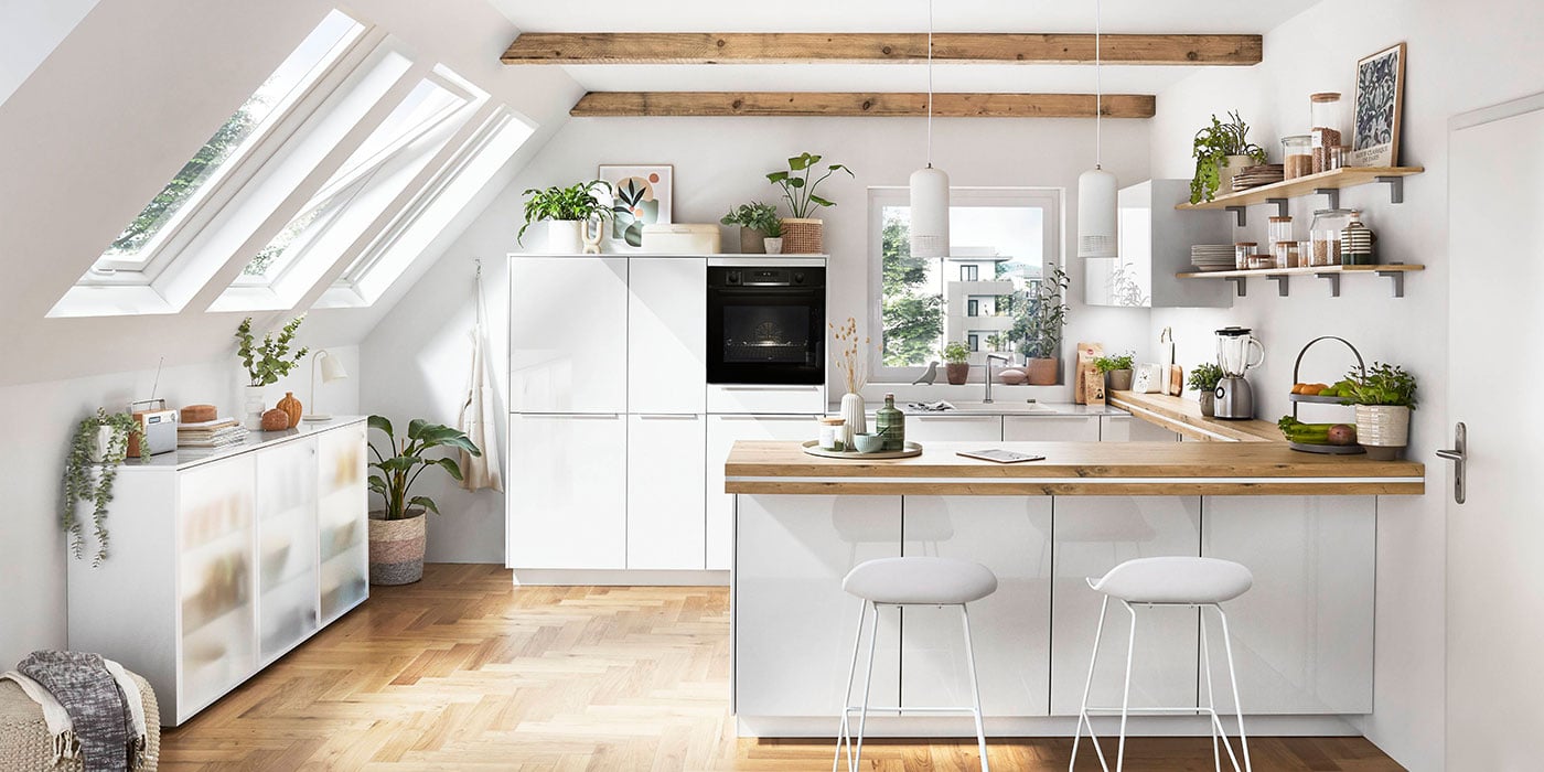 Modern white kitchen