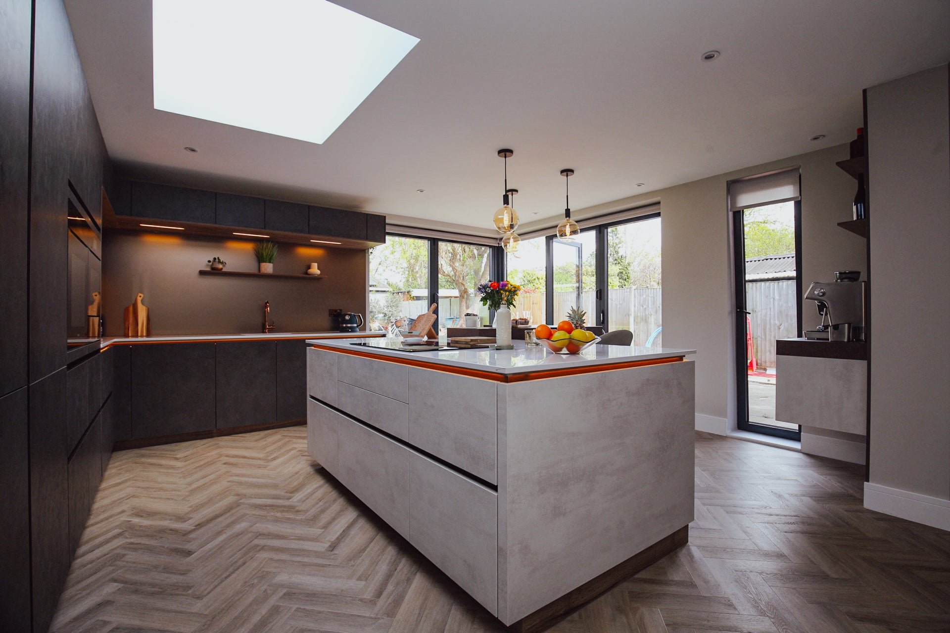 kitchen island for family dining and socialising with friends